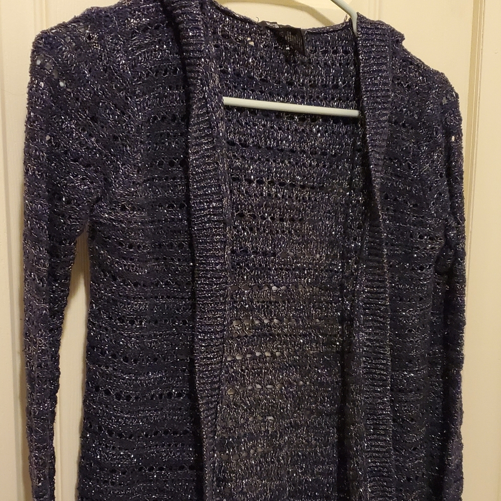 Navy blue shimmer sweater